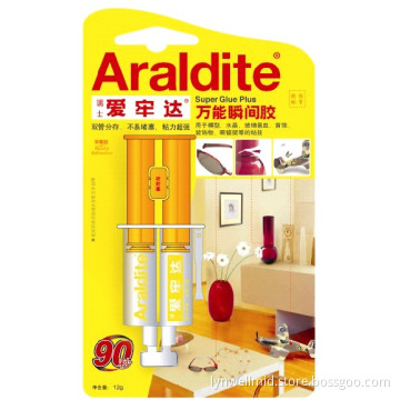 Super glue plus household adhesive